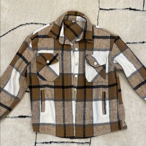 Plaid Button-Up Jacket